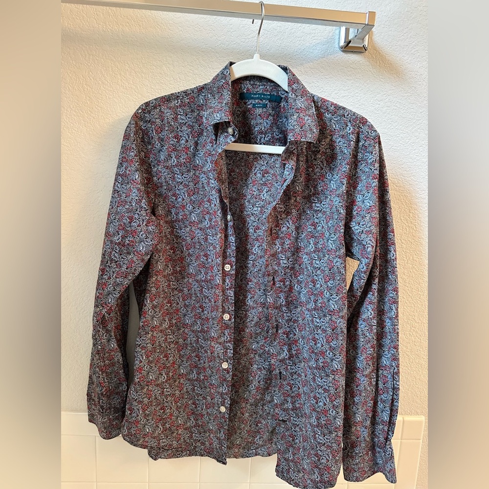 Perry Ellis Floral Dress Shirt